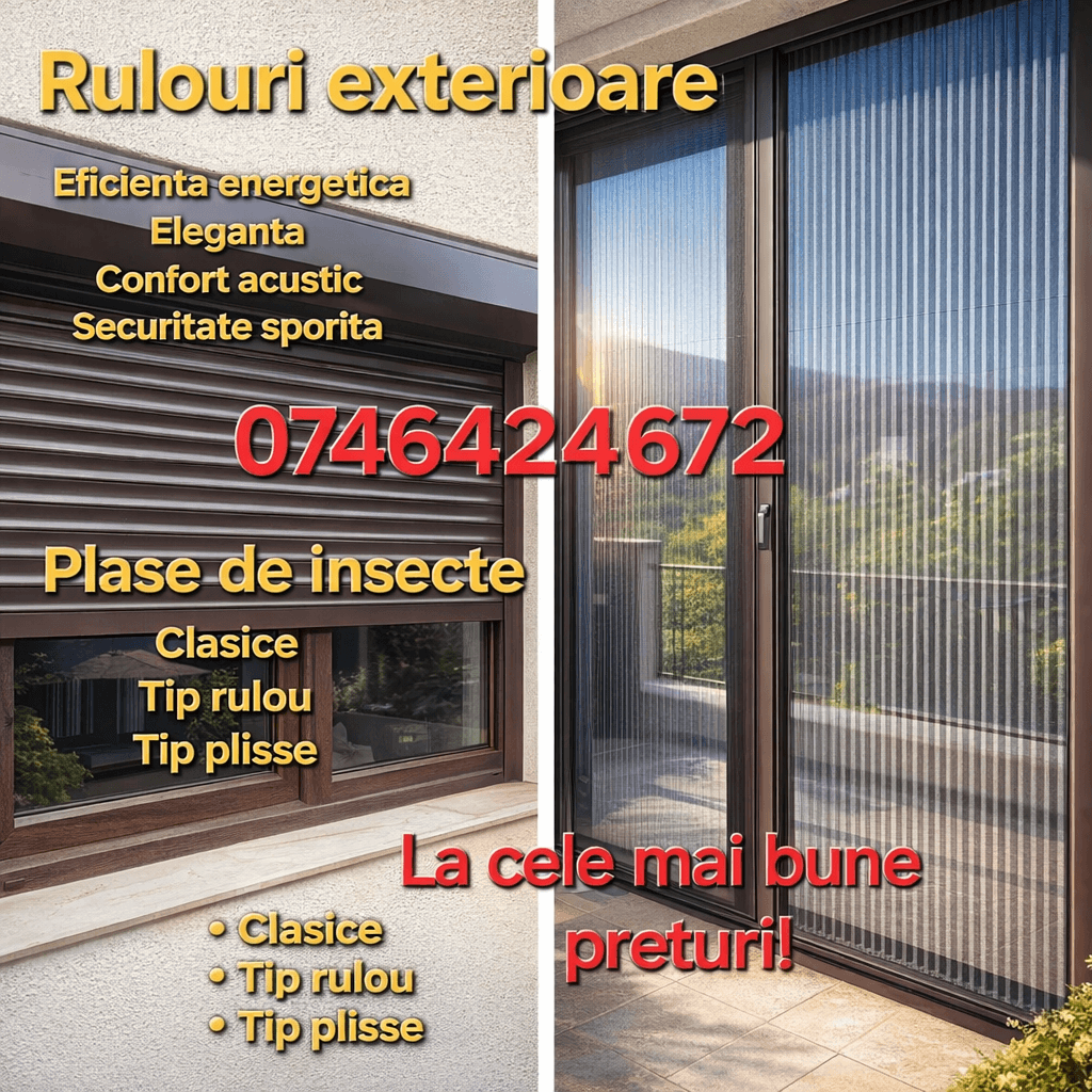Rulouri exterioare plase de insecte/tantari